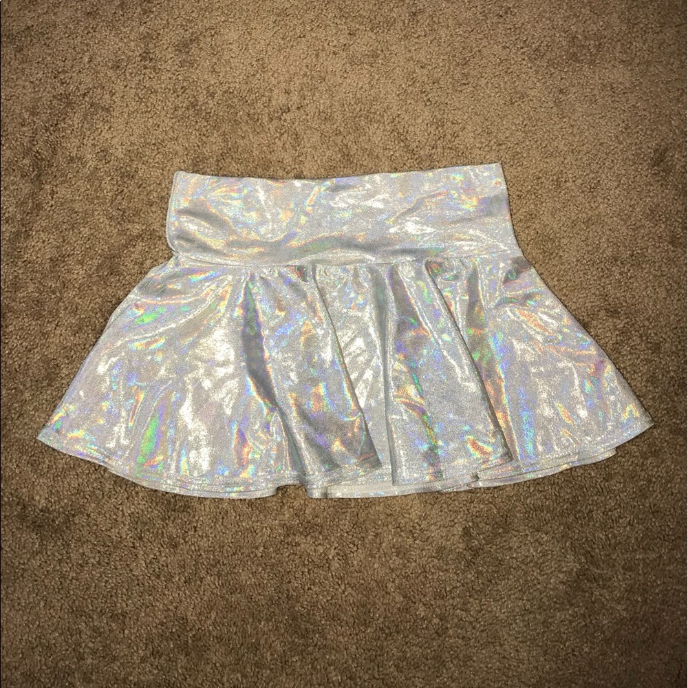 NWOT Holographic rave micro mini skirt